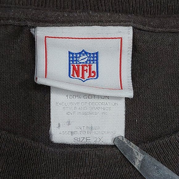 Vintage Y2K NFL Brand Cleveland Browns AFC Brown Graphic T-Shirt Men’s Size 2XL - Picture 3 of 8